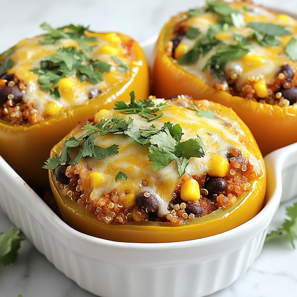 Gefüllter Paprika Auflauf Schnelles und leckeres Gericht