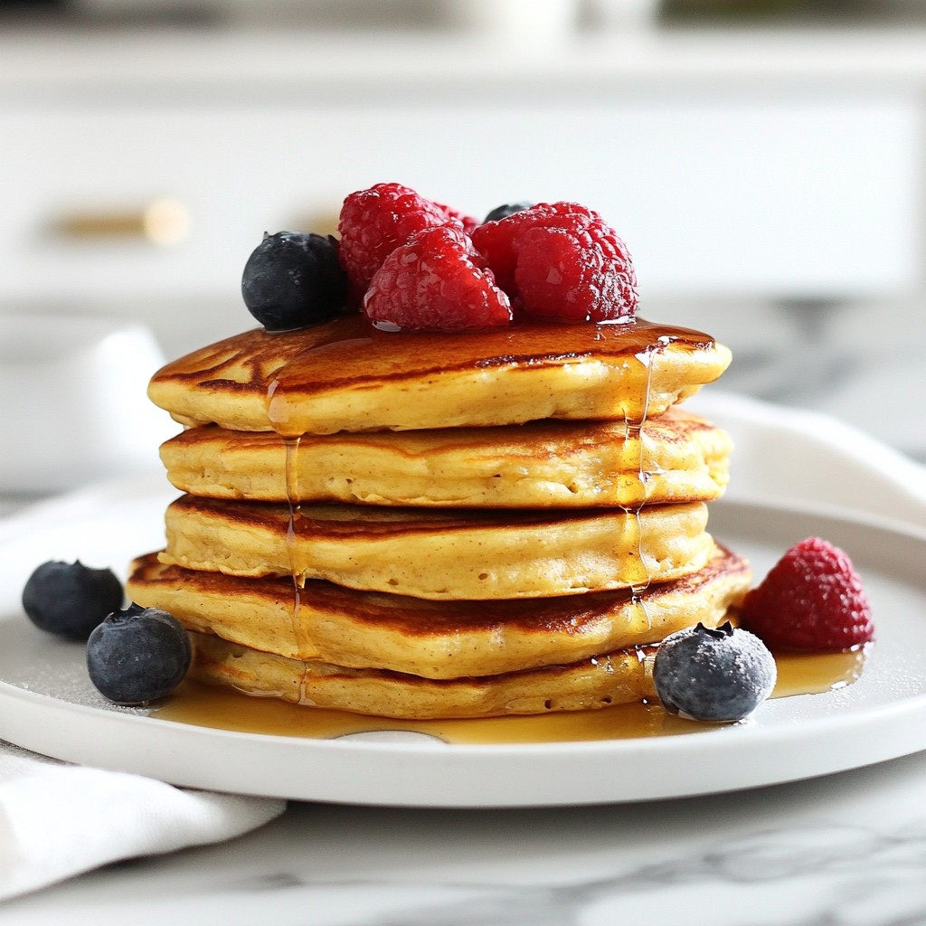 Fluffy low-carb Almond Pancakes Einfaches Rezept