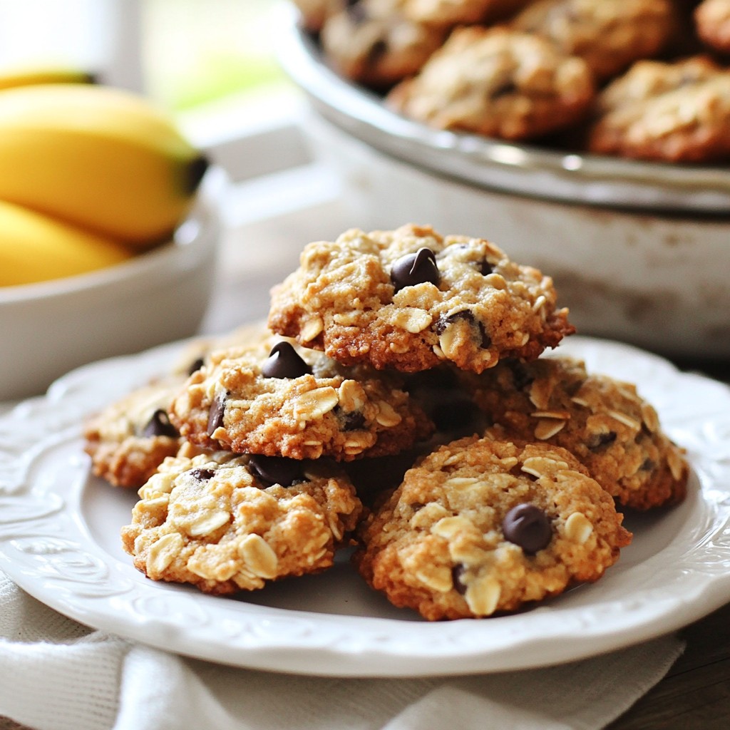 Coconut Banana Oatmeal Cookies Einfach und Lecker