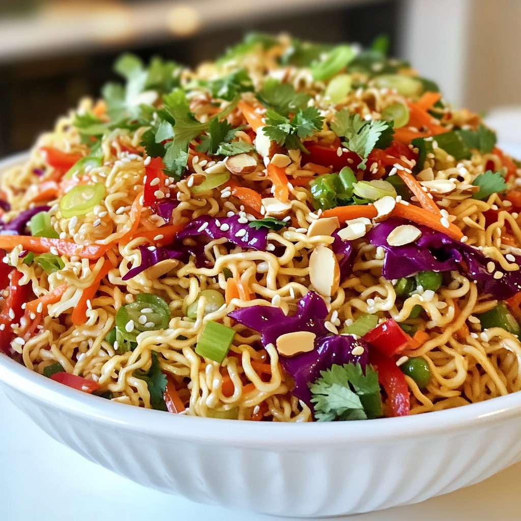 Crunchy Asian Ramen Salad Frisch und Knackig Rezept