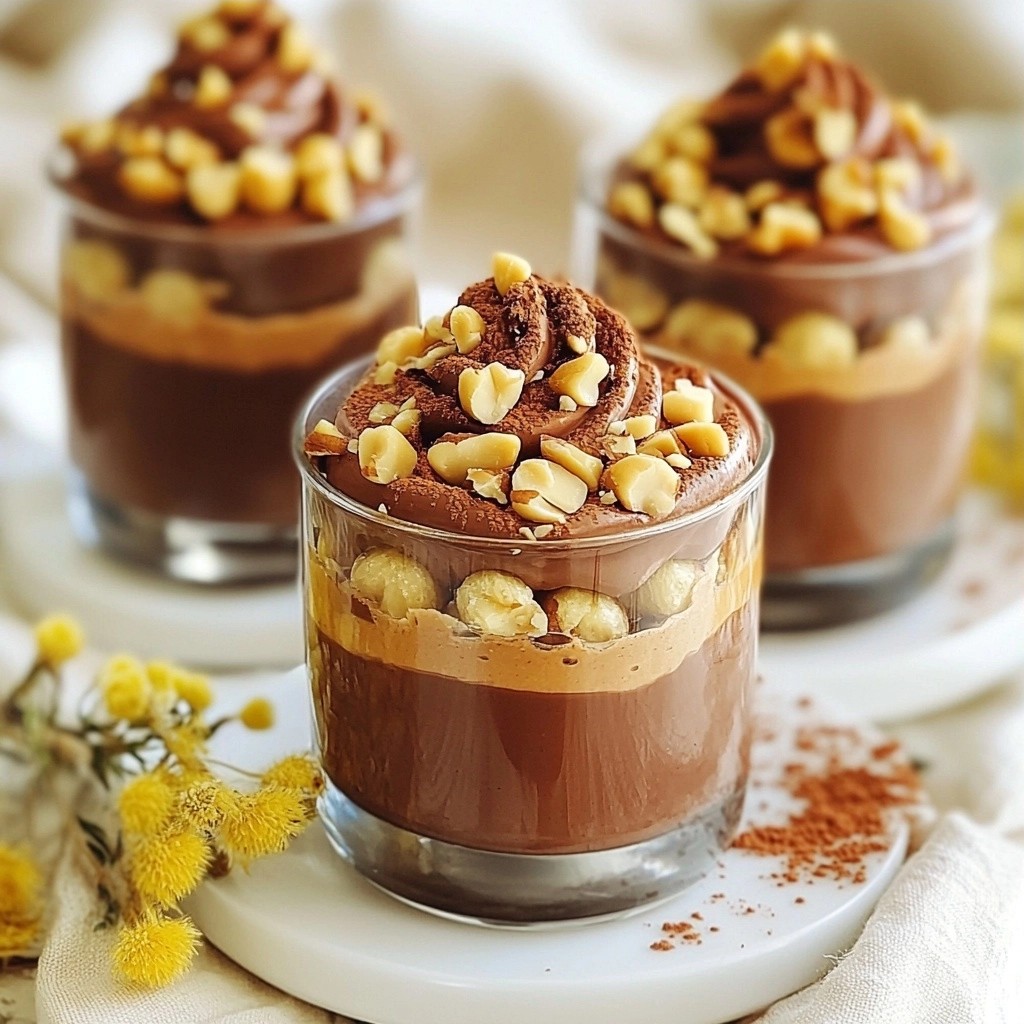 Creamy sugar-free Chocolate Hazelnut Mousse Genuss