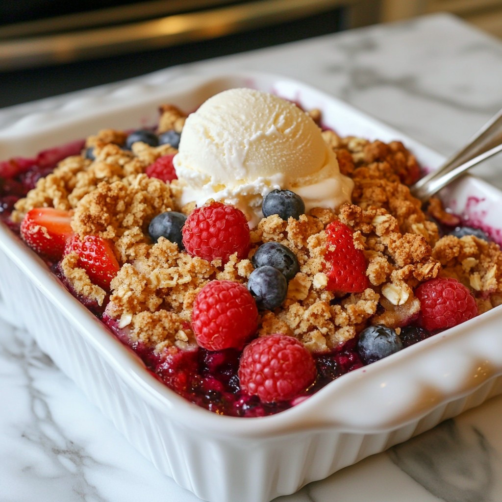 Triple Berry Crisp Einfaches und Leckeres Rezept