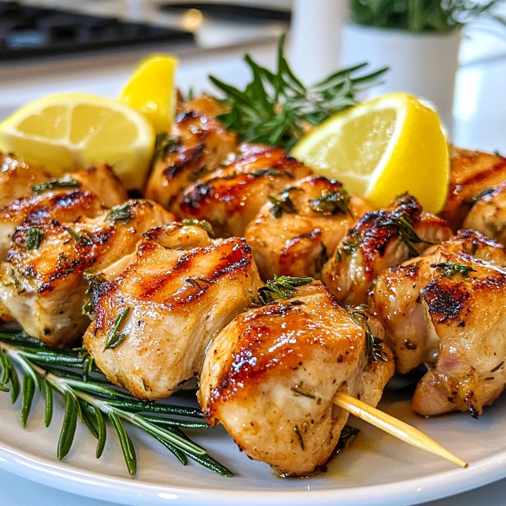 Savory Keto Garlic Herb Chicken Skewers Rezept