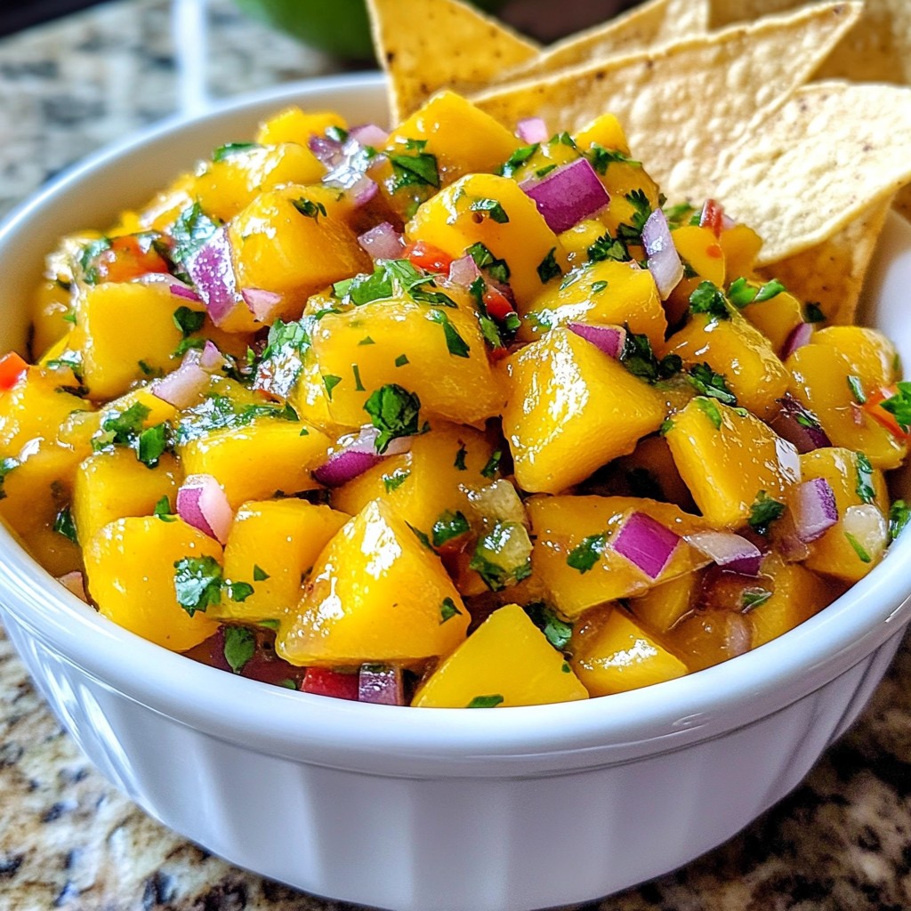 Spicy Mango Habanero Salsa Frisch und Einfach Zubereiten