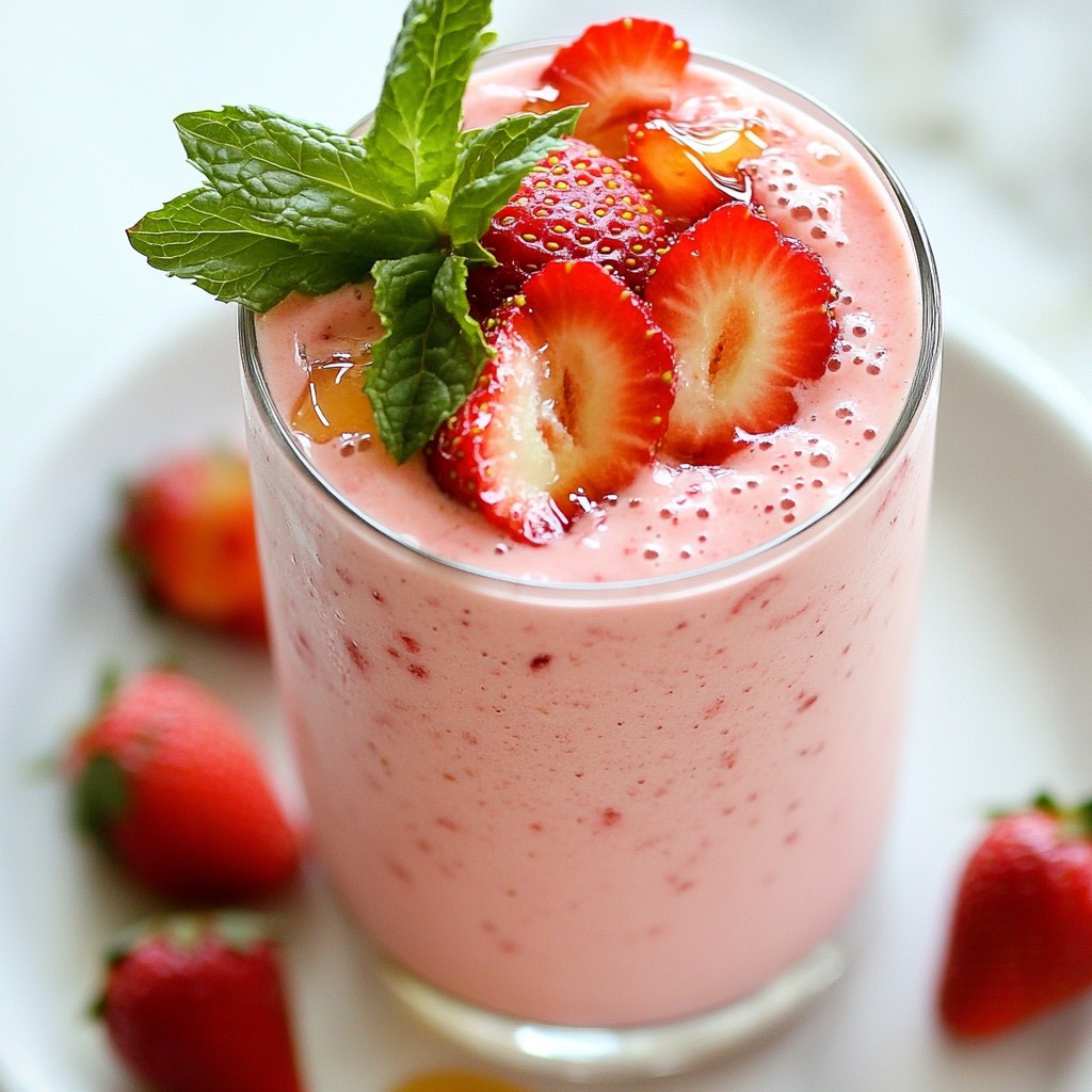 Erdbeer-Cheesecake-Smoothie Frisch und Lecker Genuss