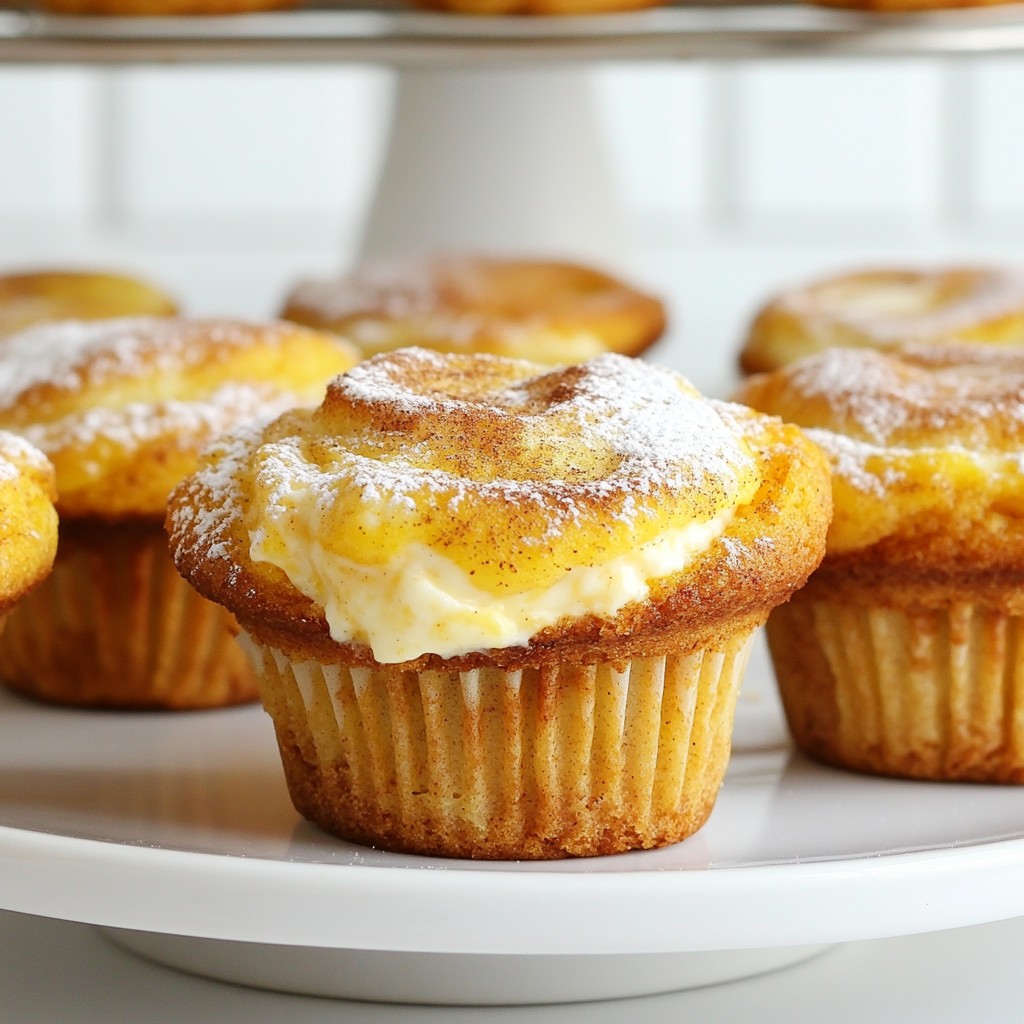 Kürbis-Cheesecake-Schnecken-Muffins köstlicher Genuss