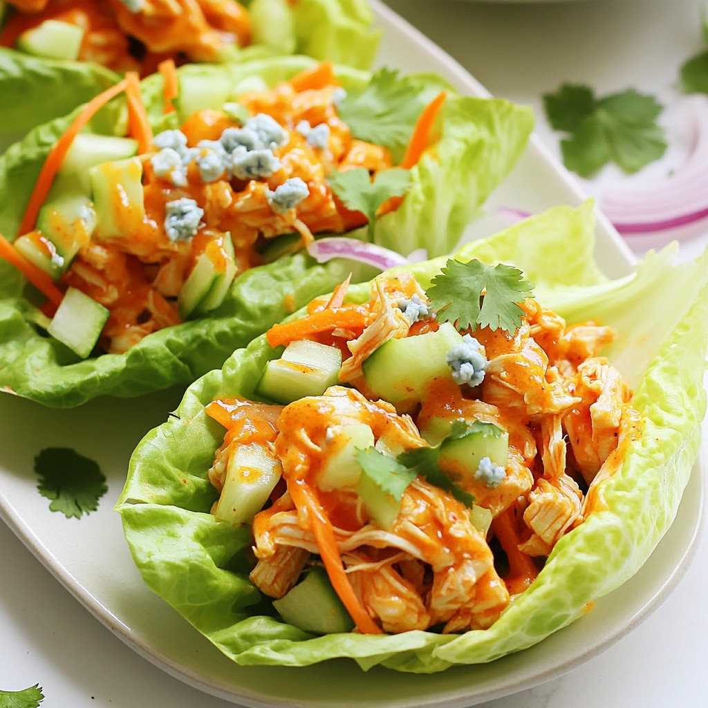 Buffalo Chicken Lettuce Wraps Einfache und Gesunde Mahlzeit