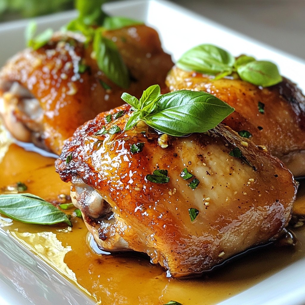 Balsamico Glazed Chicken Thighs Lecker und Einfach