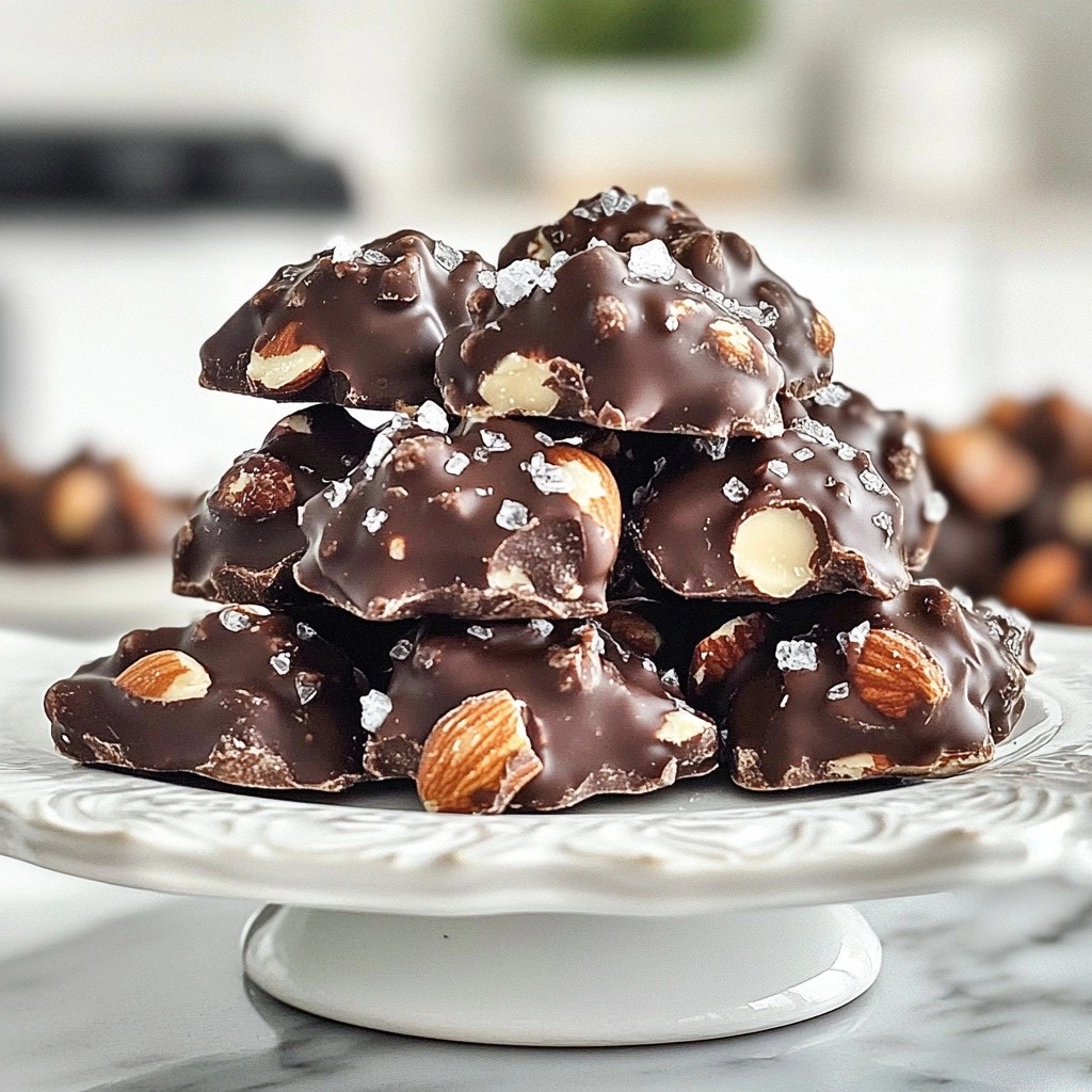 Crunchy Keto Dunkle Schokoladen-Mandelcluster Rezept