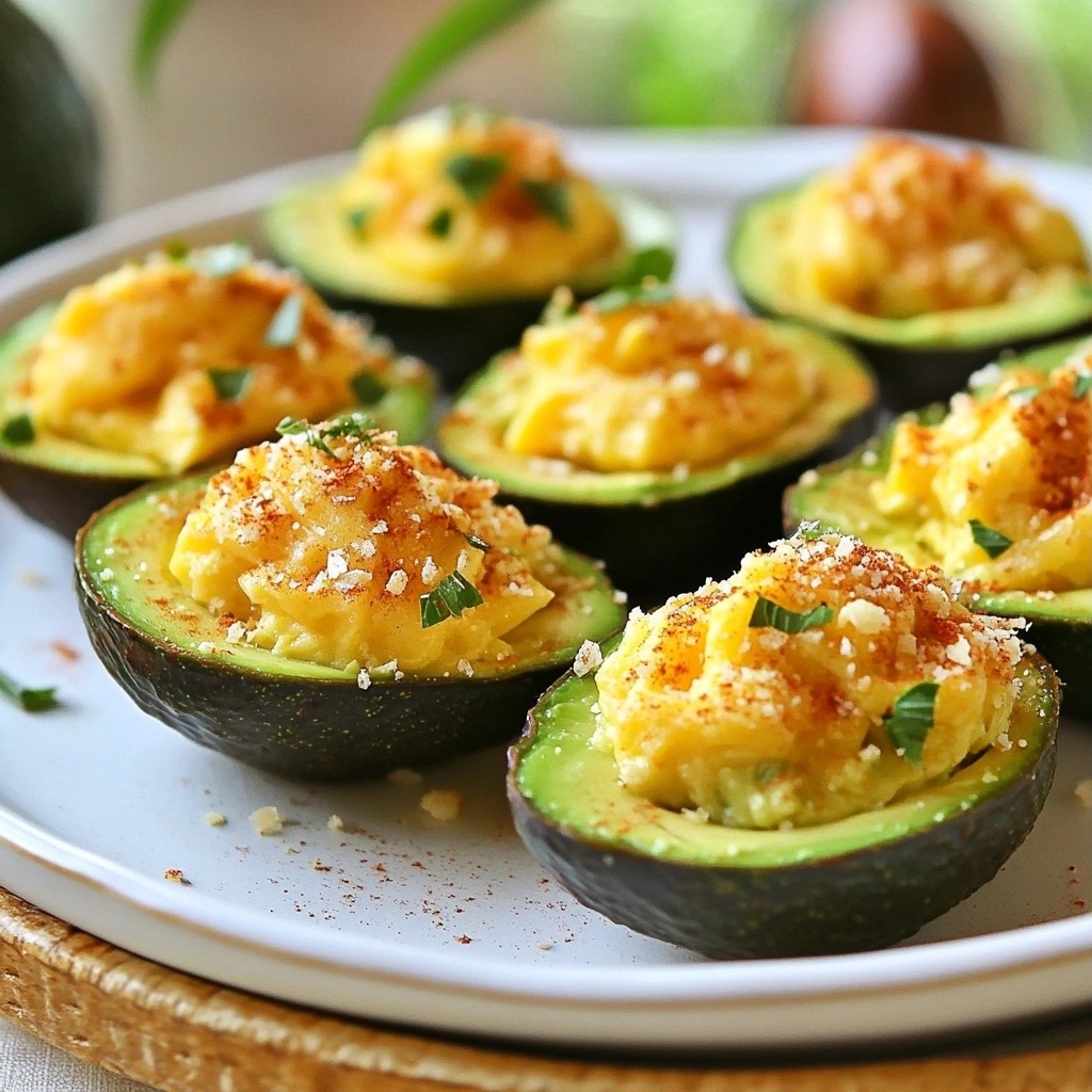 Savory Keto Cheddar Avocado Bites Einfache Leckerei