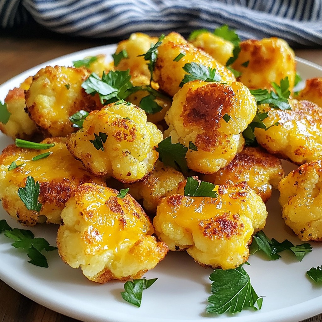 Cheesy Keto Cauliflower Bites Einfach und lecker