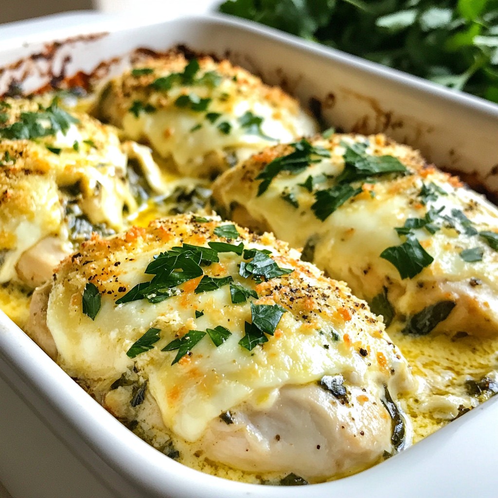 Creamy Keto Spinach Artichoke Chicken Bake Rezept