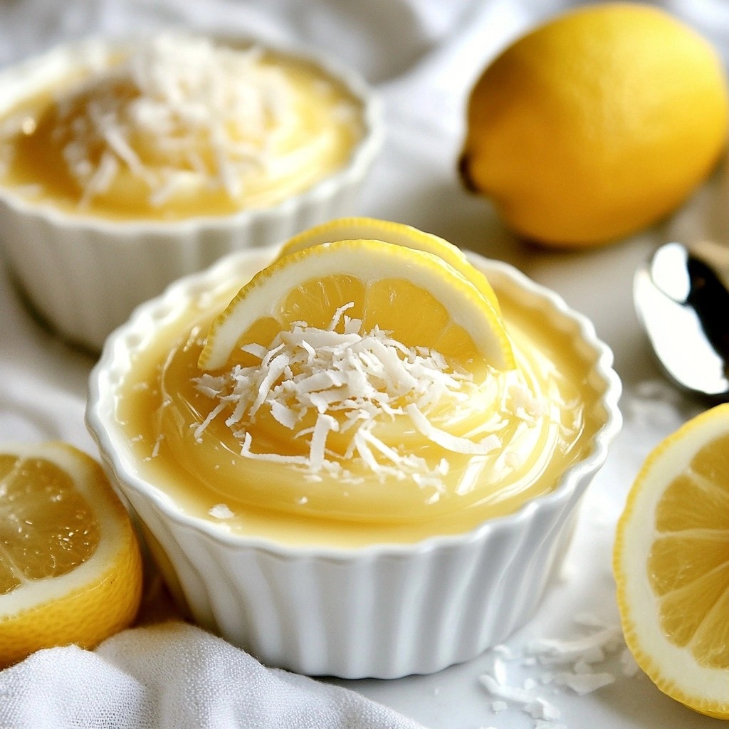 Silky Sugar-Free Lemon Coconut Pudding Genuss Pur
