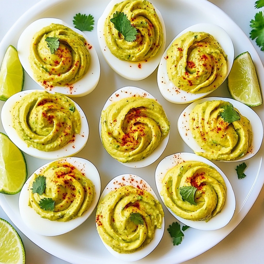 Avocado Lime Deviled Eggs Frisch und Einfach Zubereiten