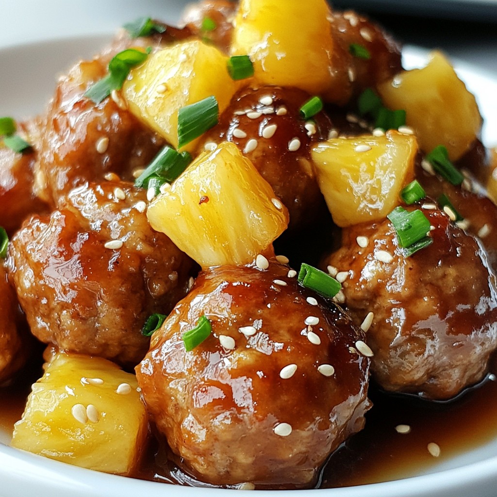 Pineapple Teriyaki Meatballs Schnelle und einfache Idee