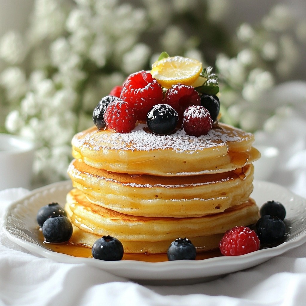 Lemon Ricotta Pancakes Lecker und Einfach Zubereiten