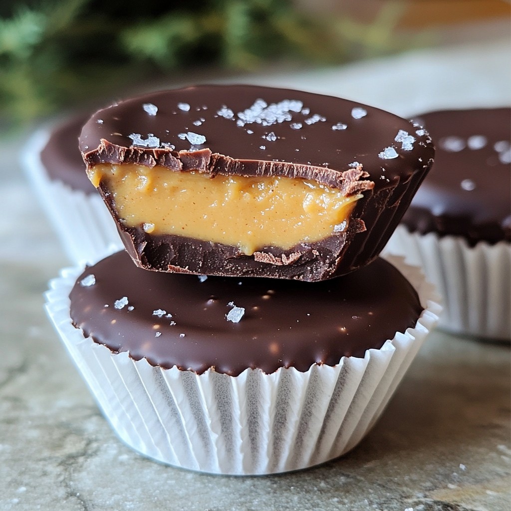 Reichhaltige zuckerfreie Schokoladen-Erdnussbutter-Tassen