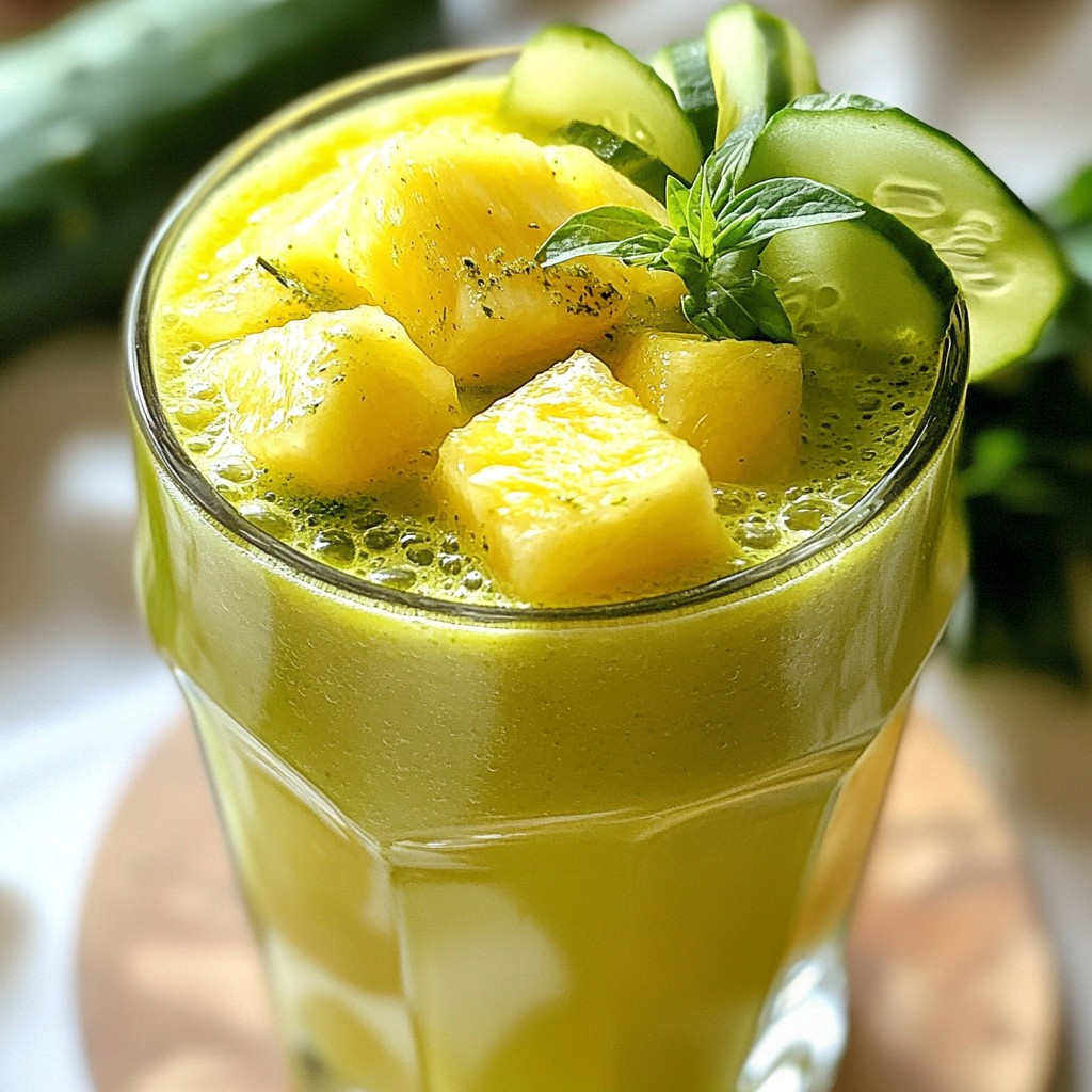 Pineapple Ginger Green Juice für frische Energie