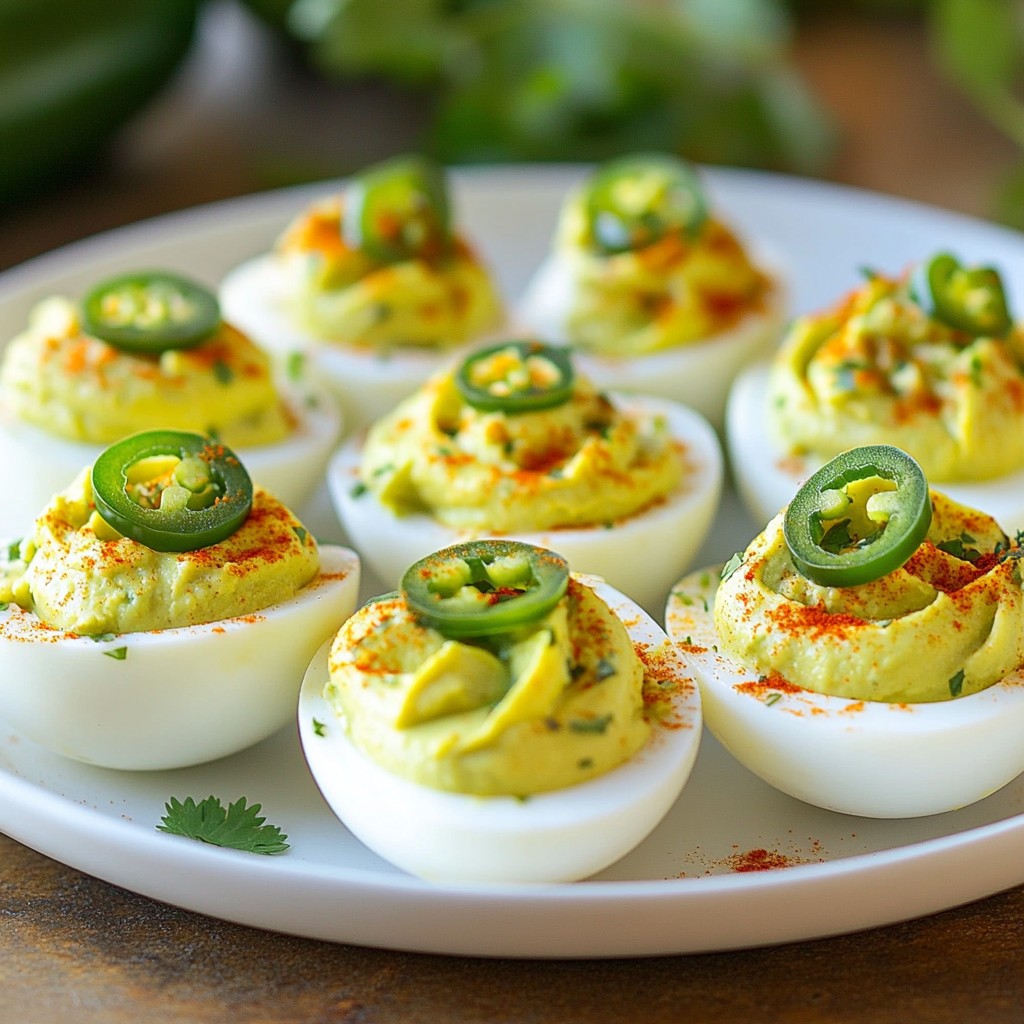 Spicy Keto Avocado Deviled Eggs Köstlicher Genuss
