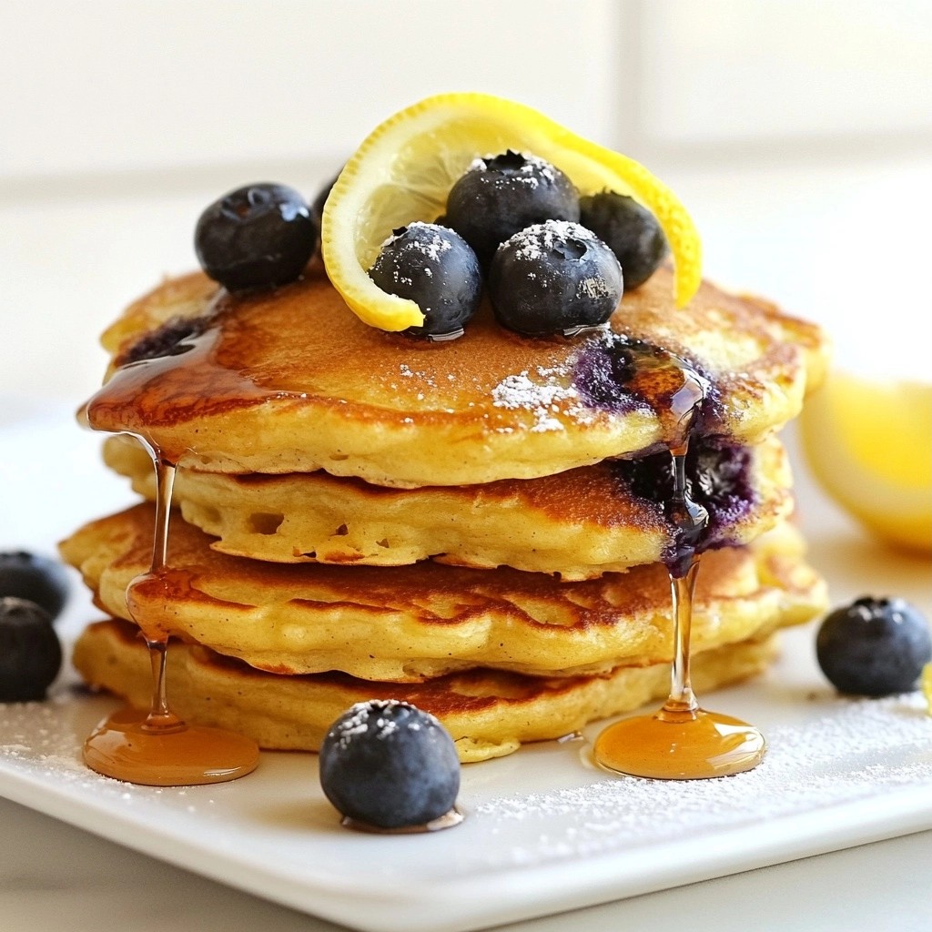 Fluffy Keto Blueberry Lemon Pancakes Einfaches Rezept