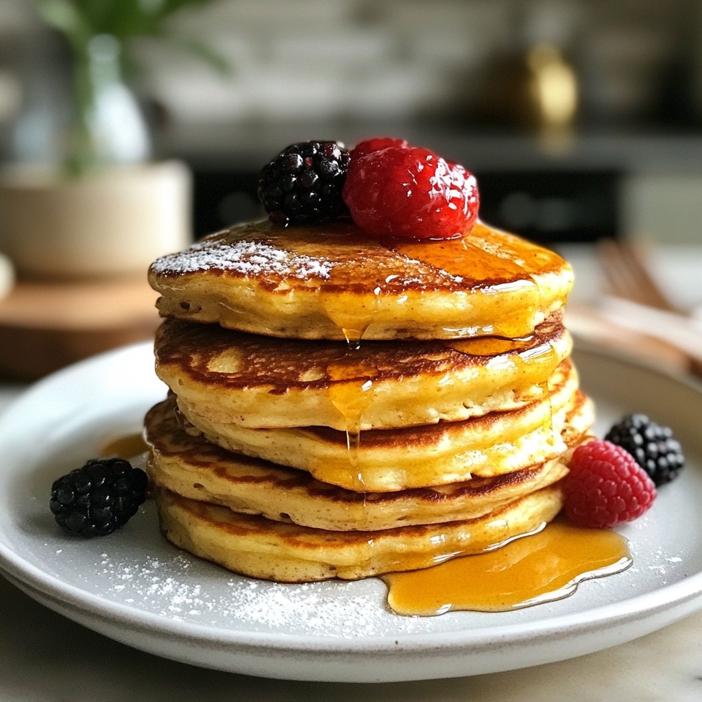 Fluffy low-carb Almond Pancakes einfache Rezeptidee