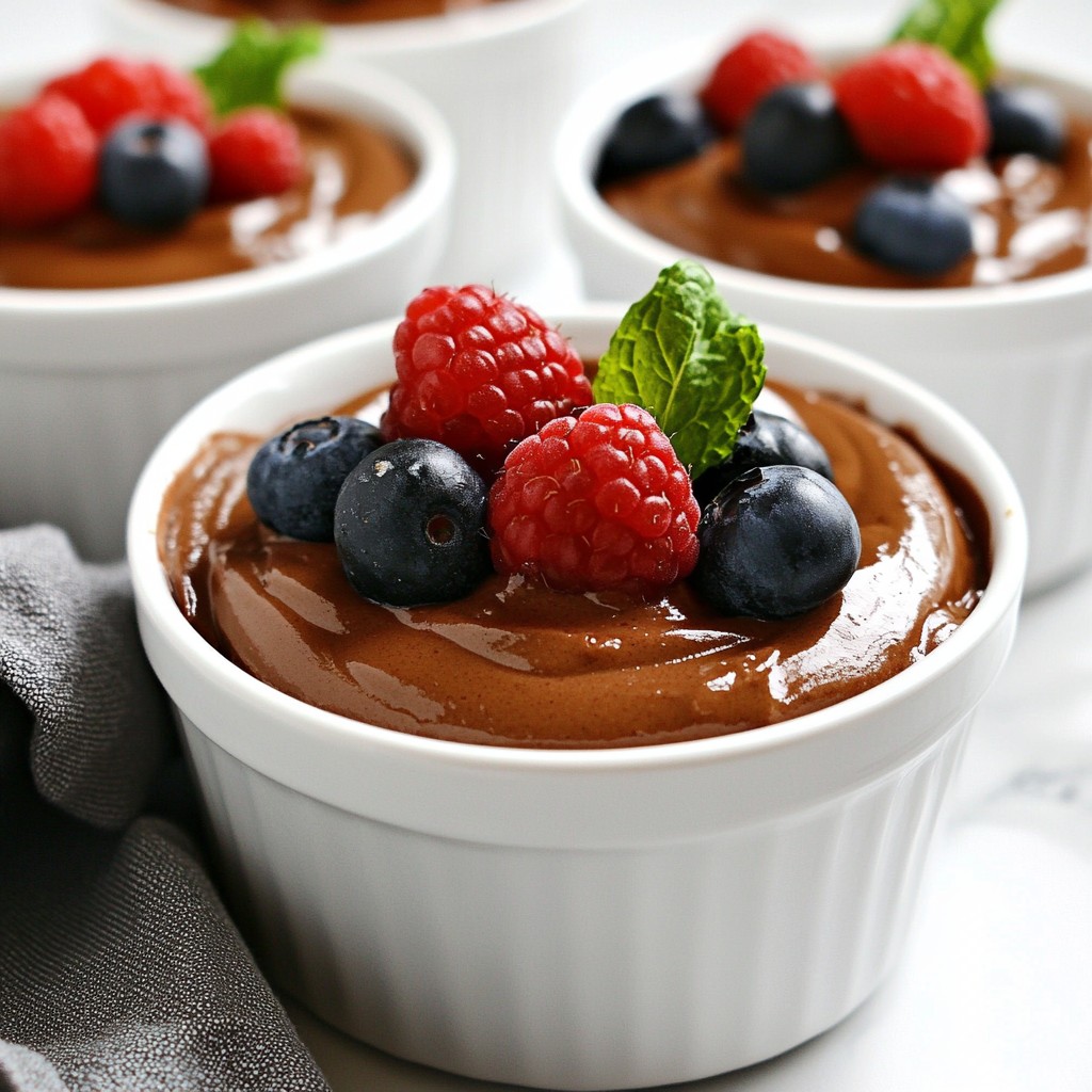 Dekadente zuckerfreie Schokoladenmousse einfach machen