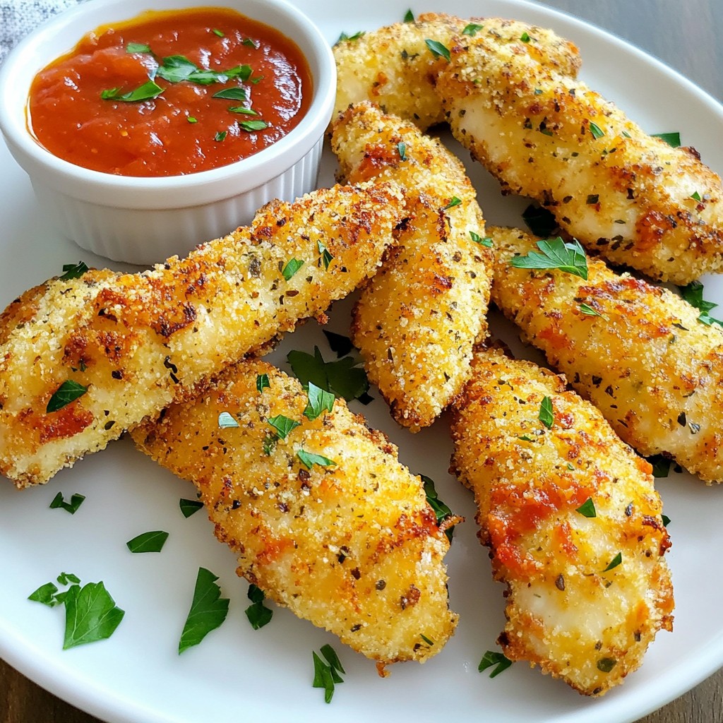 Parmesan Crusted Chicken Tenders Knusprig und Köstlich