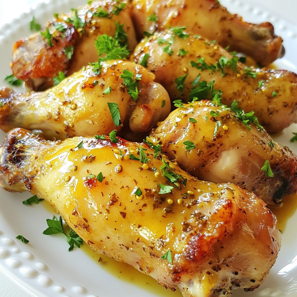 Honig-Senf Gebackene Hähnchenunterkeulen Lecker Genuss