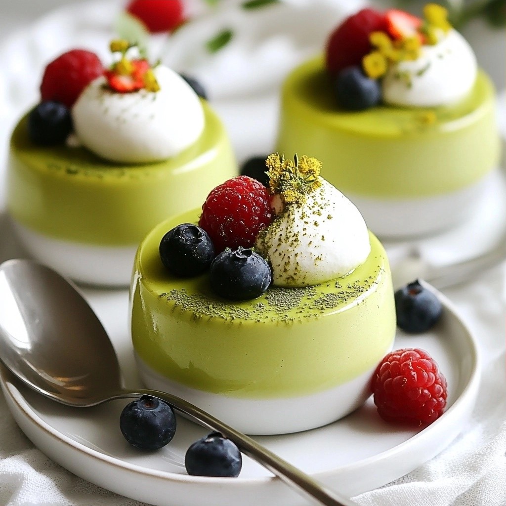 Creamy Sugar-Free Matcha Panna Cotta Genuss pur