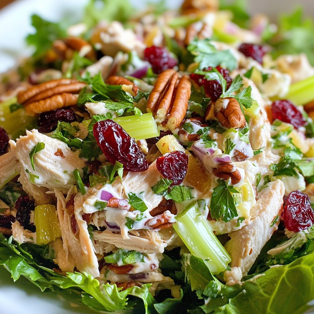 Cranberry Pecan Chicken Salad Frisch und Lecker