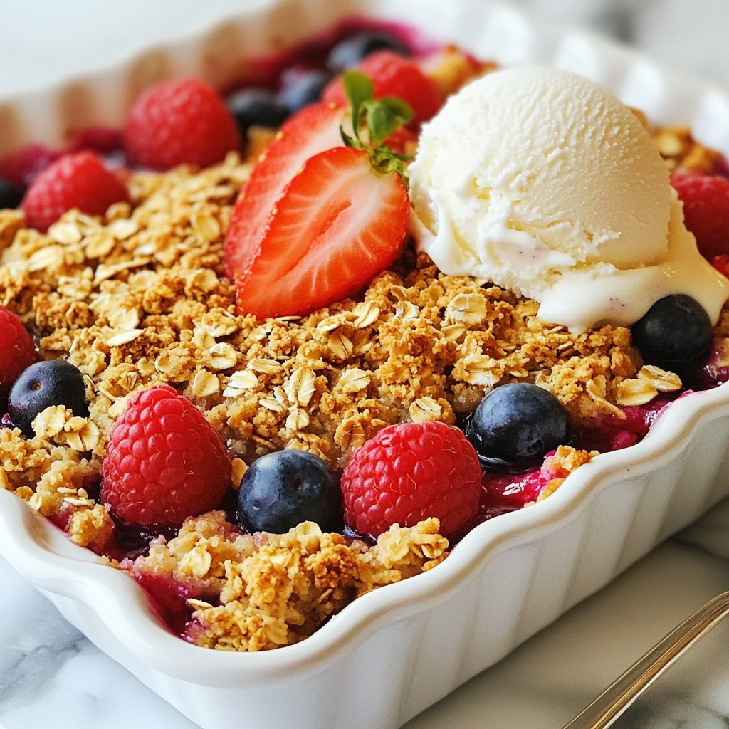 Triple Berry Crisp Verführerisches und Einfaches Rezept