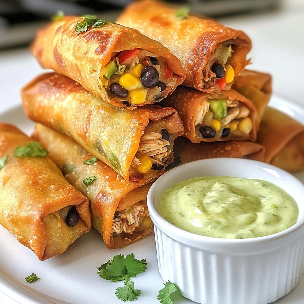Schnelle Southwest Chicken Egg Rolls für jeden Anlass