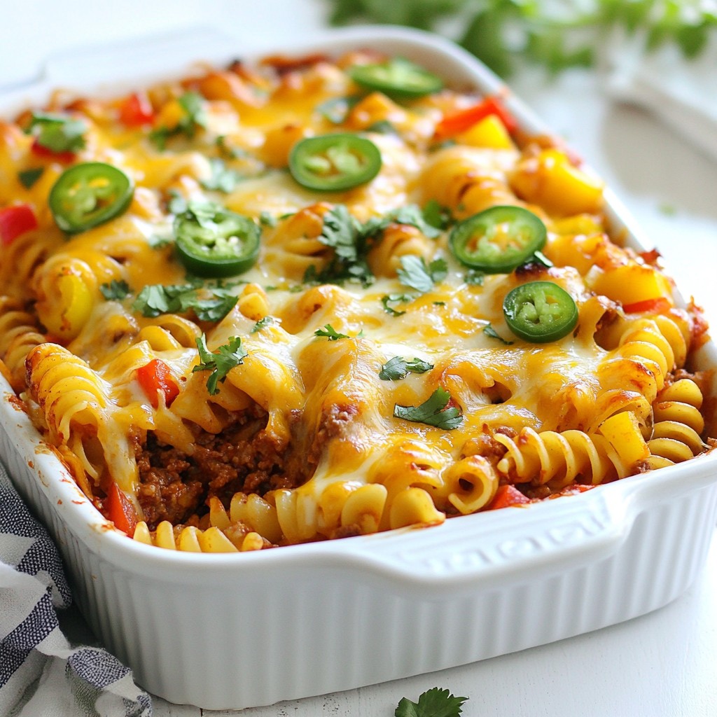 Loaded Taco Pasta Bake voller Geschmack und Spaß