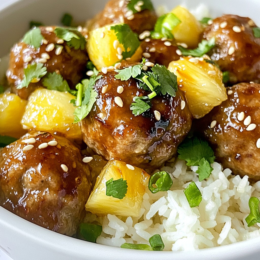Pineapple Teriyaki Meatballs Einfache und leckere Rezeptidee