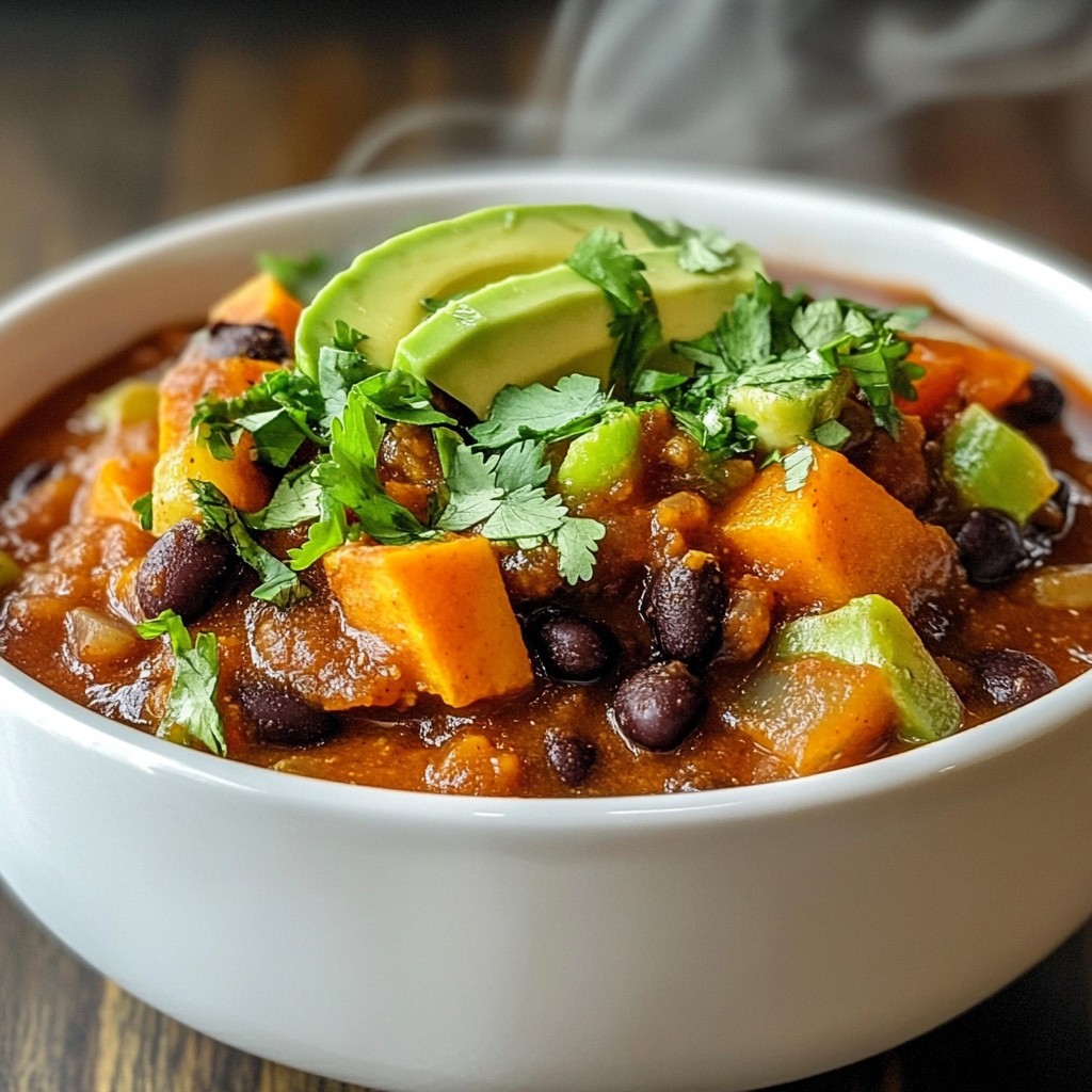 Gewährleistet Süßkartoffel Black Bean Chili Genuss