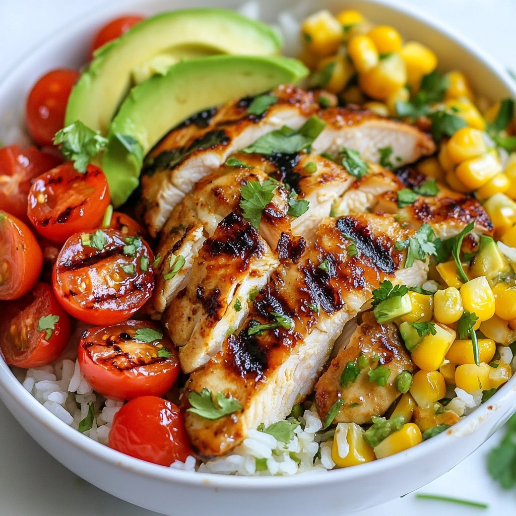 Cilantro Lime Chicken Rice Bowls einfach zubereiten
