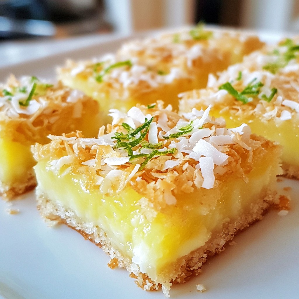 Zuckerfreie Keto Kokos-Limettenriegel Einfaches Rezept