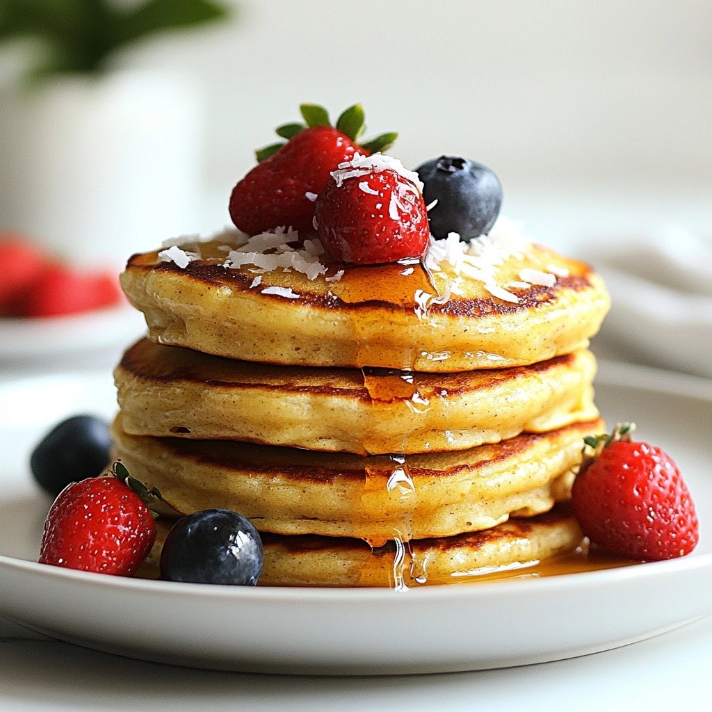 Fluffy Keto Coconut Almond Pancakes Einfache Köstlichkeit