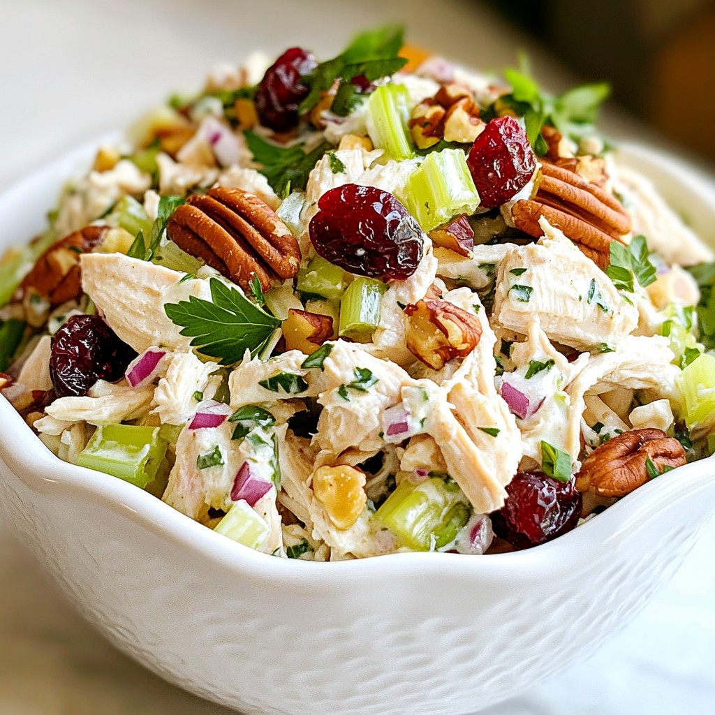 Cranberry Pecan Chicken Salad Frisch und Einfach Rezept