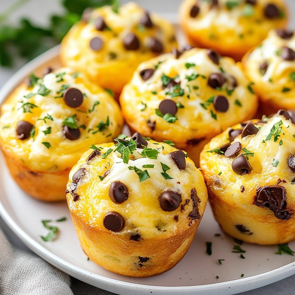 Fluffy Keto Chocolate Chip Egg Muffins Einfaches Rezept