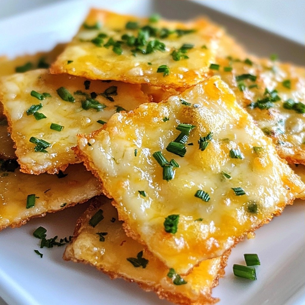 Savory Keto Cheddar and Herb Crisps Erfrischender Snack