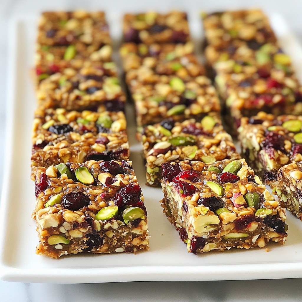 Cranberry Pistachio Energy Bars Nahrhafte Snackkraft