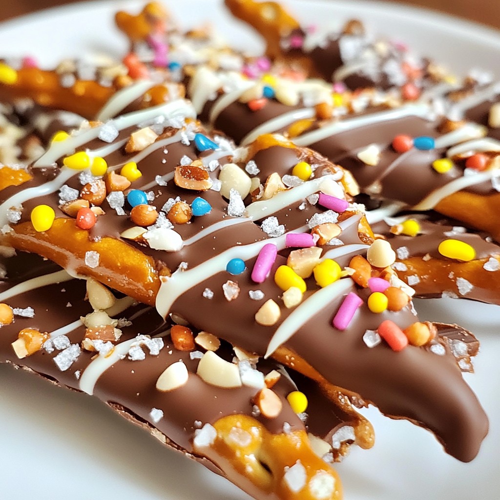 Schokoladenüberzogenes Brezel-Bark Einfaches Rezept