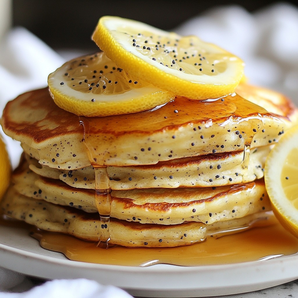 Leckere Lemon Poppy Seed Pancakes Einfaches Rezept