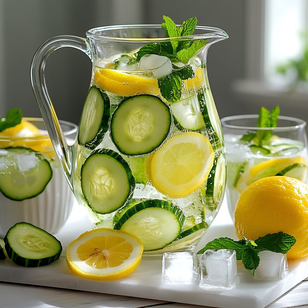 Erfrischendes Cucumber Mint Spa Water für heiße Tage