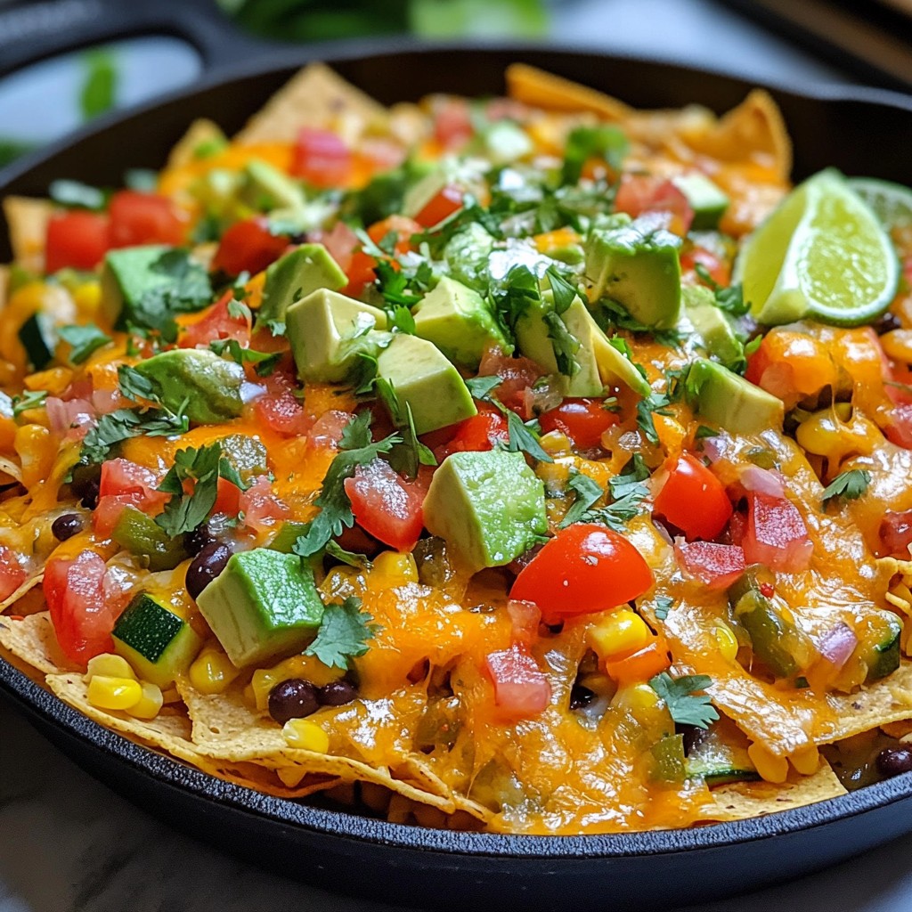 Loaded Veggie Nacho Skillet Köstlich Und Einfach