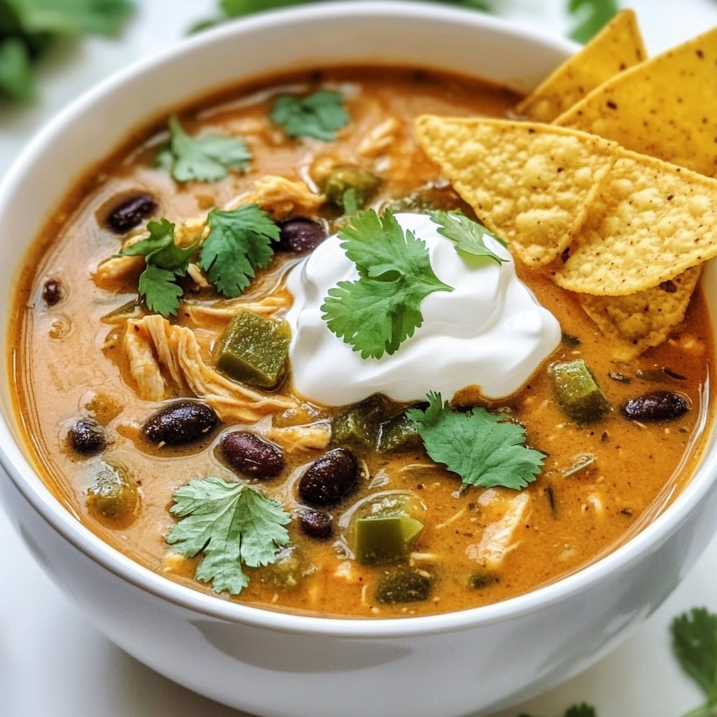 Grüne Chile Hähnchen Enchilada Suppe sofort genießen