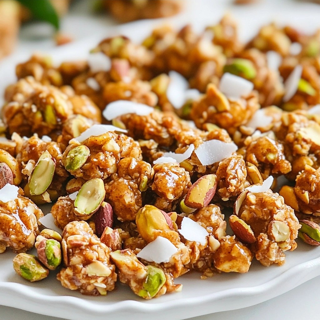 Crunchy Keto Pistachio Nut Clusters Einfaches Rezept