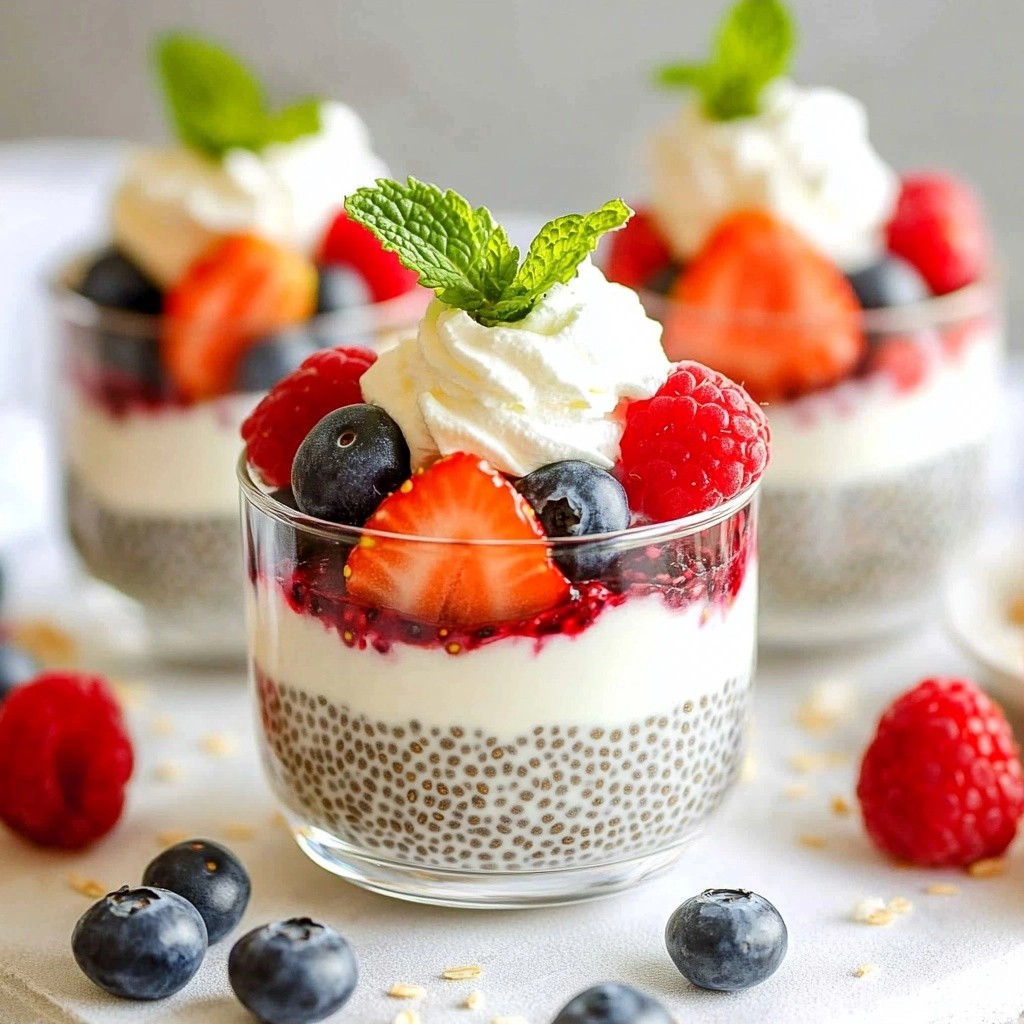 Fluffy Keto Chia Seed Pudding with Berries Rezept