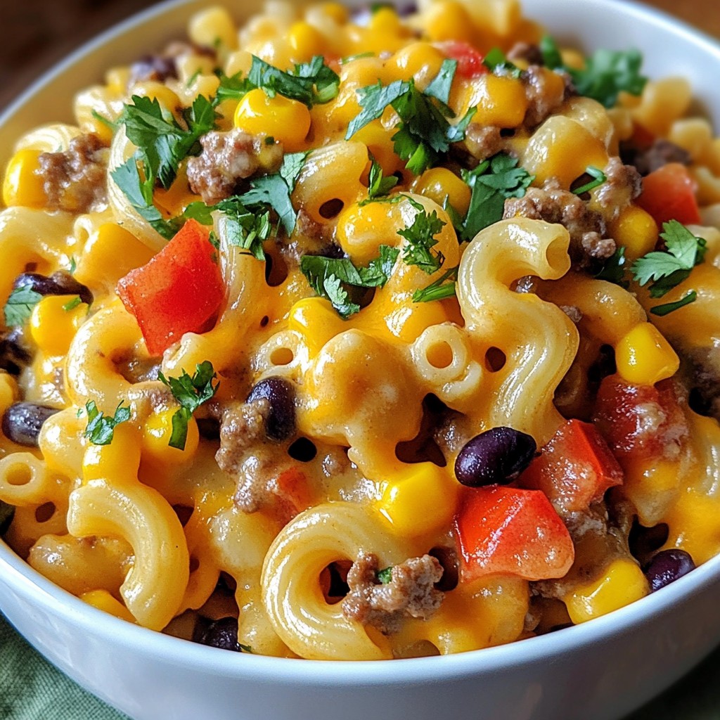 Cheesy Taco Pasta Skillet Rezept für schnellen Genuss